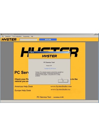 2018 Year Newest Version hyster and Yale PC Service Tool v4.91 with Development license +Jungheinrich Repair Information Jeti SH 4.34+expire patch+license key	